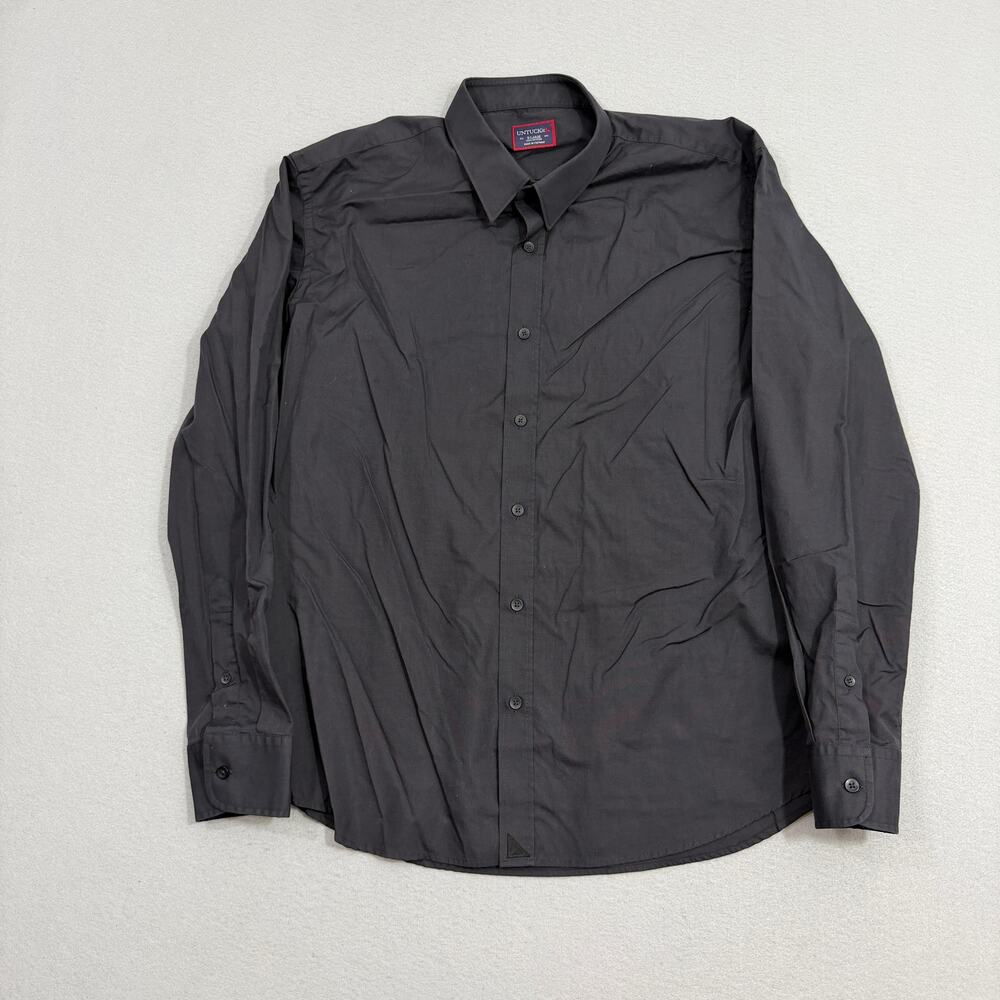 Untuckit Shirt Mens Extra Large Black Button Up Long Sleeve Cotton Preppy Office